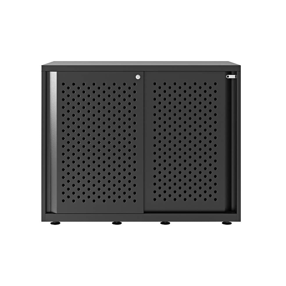 Armoire à rideaux Glide Portes perforées dos plein plateau - Bisley