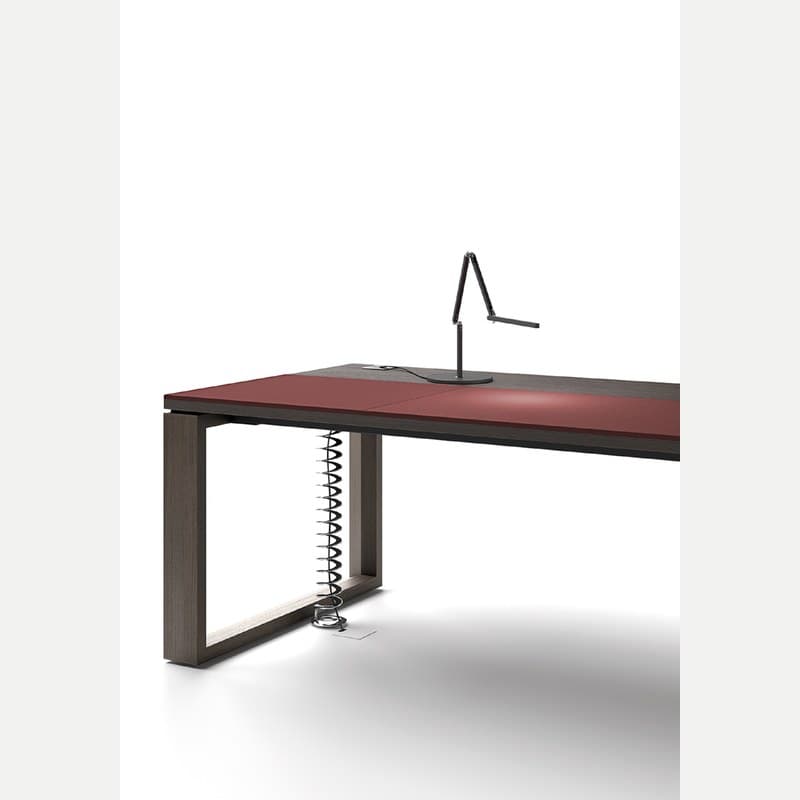 Bureau de direction ARCHE avec insert cuir BRALCO
