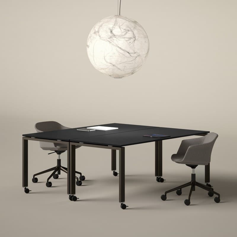 Table GLIDER plateau verre 8 places BRALCO