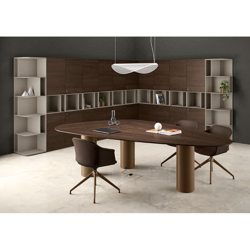 Table de réunion TRILO 9 places sur pieds métal BRALCO