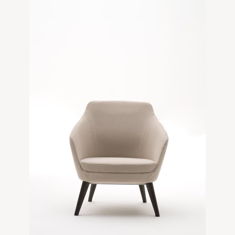 Fauteuil lounge SETAR pieds bois BRALCO