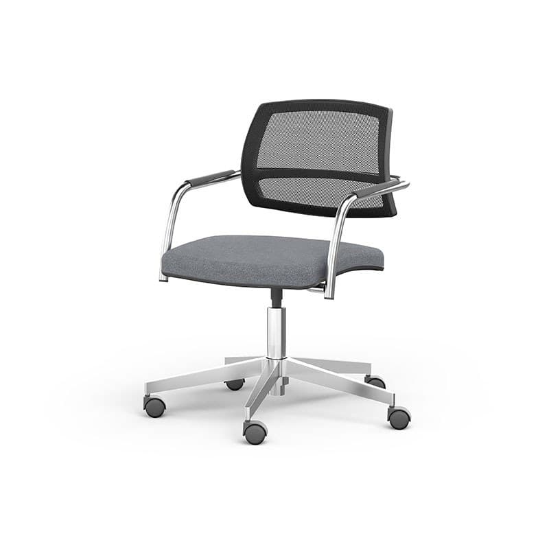 Chaise ISABEL dossier résille sur roulettes EOL