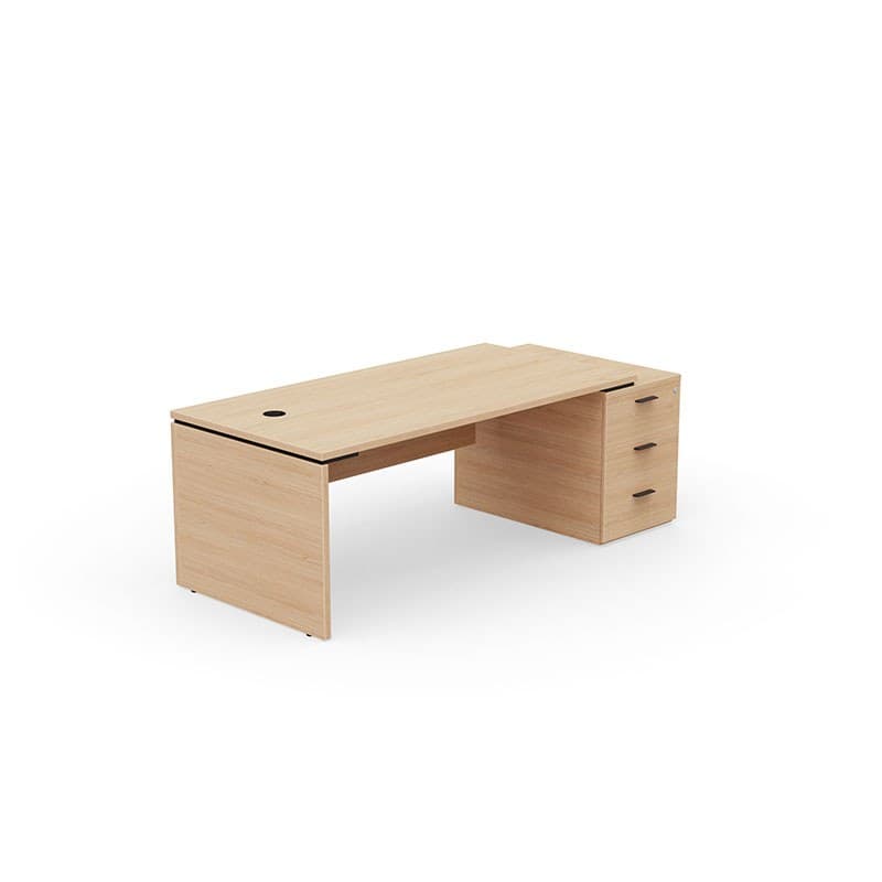 Bureau KARA avec caisson 3 tiroirs EOL