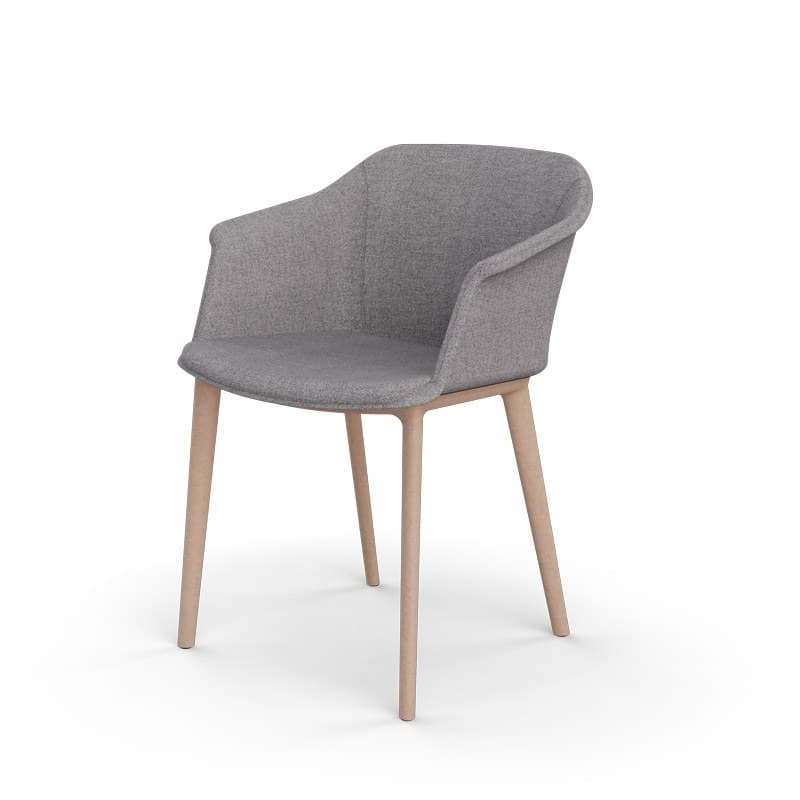 Fauteuil SCOTT tapissé 4 pieds bois fibré EOL