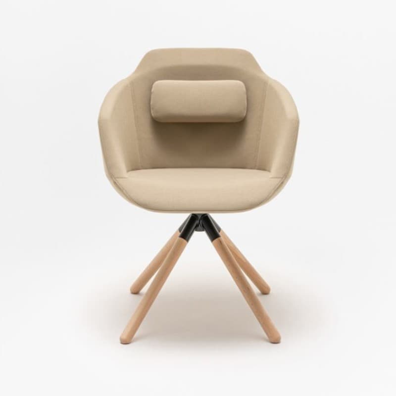 Fauteuil pivotant  pieds en bois ULTRA MDD