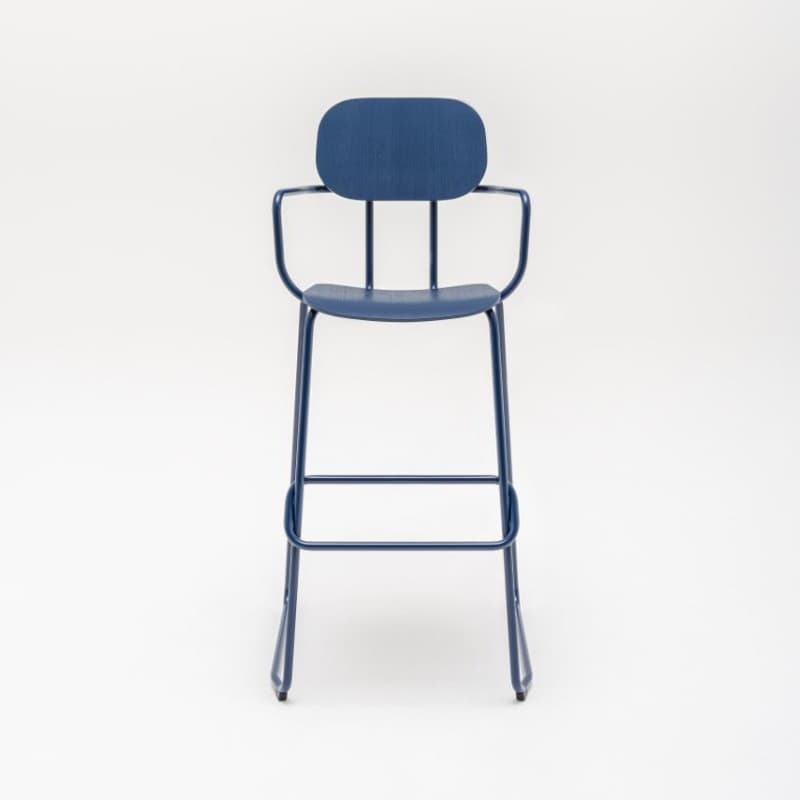 Tabouret  NEW SCHOOL en bois accoudoirs