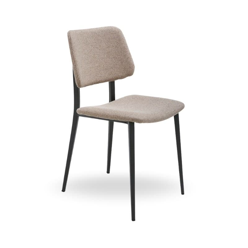 Chaise JOE en tissu, pieds métal - MIDJ