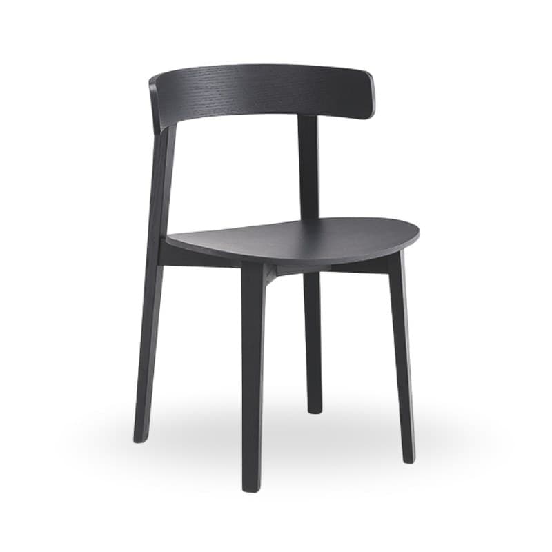 Chaise MAYA coque bois, pieds bois - MIDJ