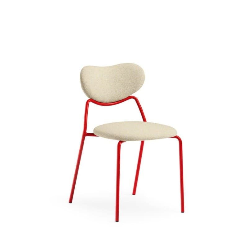 Chaise VIDA en tissu, pieds métal - MIDJ