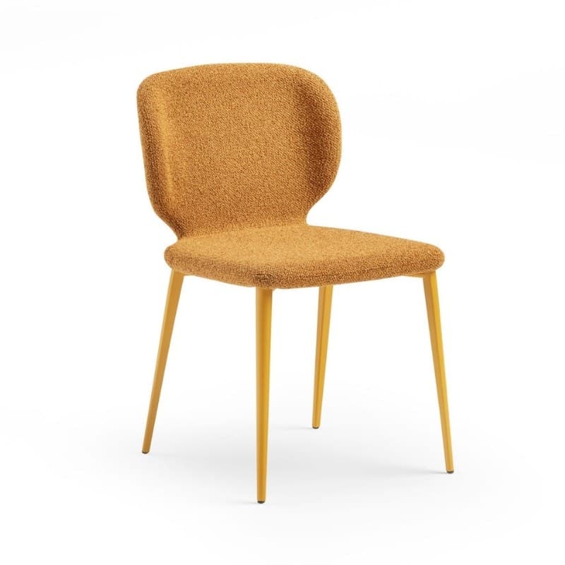 Chaise WRAP.1 en tissu, pieds métal - MIDJ