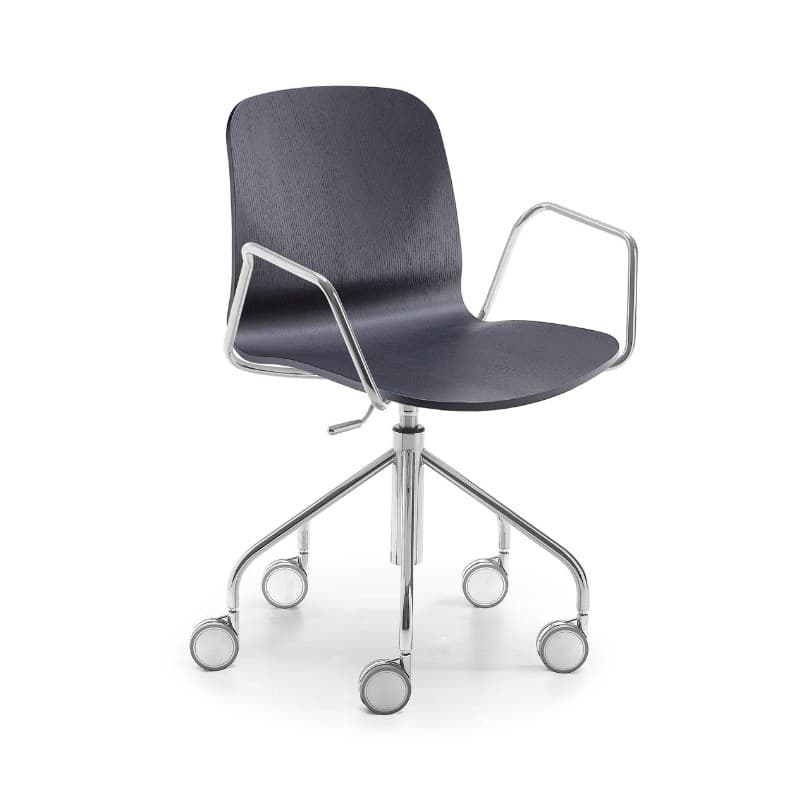 Fauteuil de bureau LIÙ coque bois - MIDJ