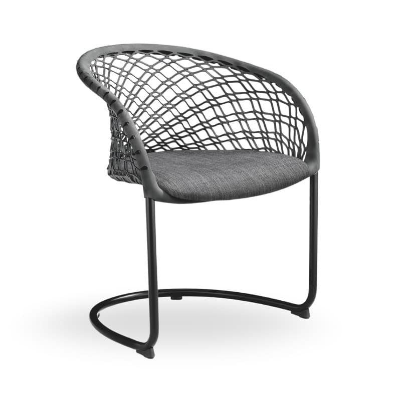 Fauteuil P47 en tissu, pieds métal - MIDJ