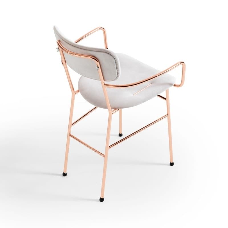 Fauteuil PIUMA en tissu, pieds métal - MIDJ