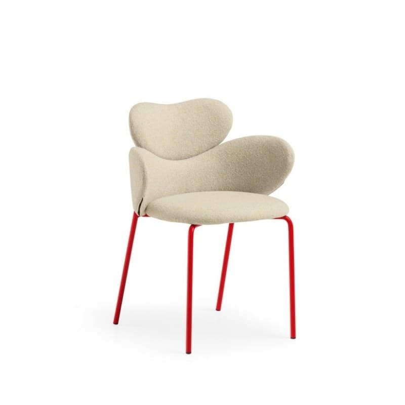 Fauteuil VIDA en tissu, pieds métal - MIDJ