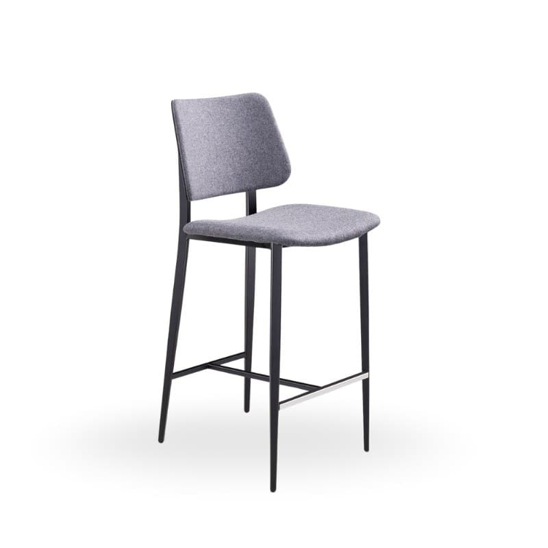Tabouret JOE en tissu, pieds métal - MIDJ