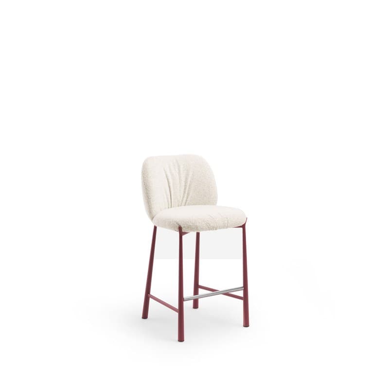 Tabouret MYS en tissu, pieds métal - MIDJ