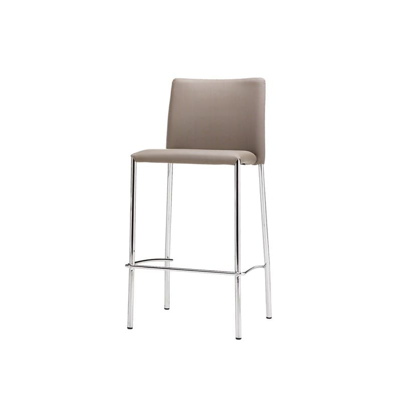Tabouret SILVY en tissu, pieds métal - MIDJ