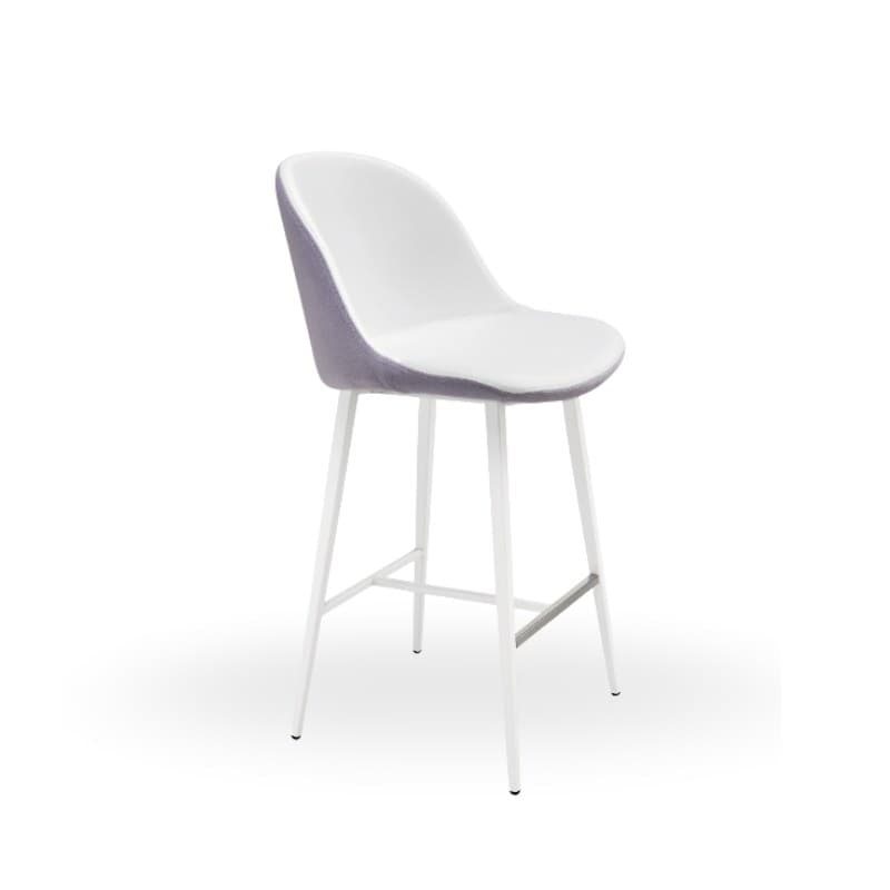 Tabouret SONNY en tissu, pieds métal - MIDJ
