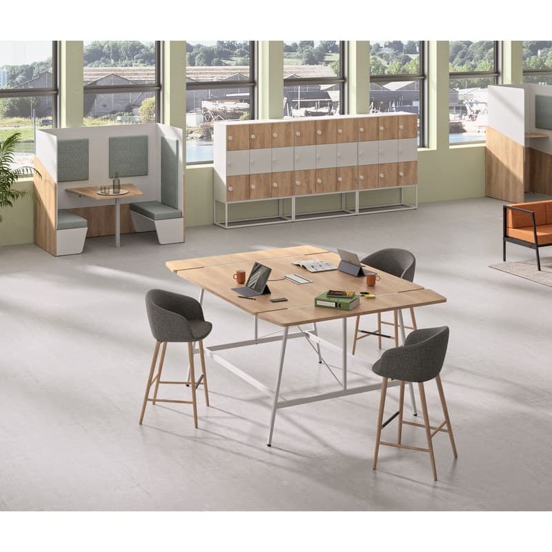 Tabouret haut COLIBRI pieds bois