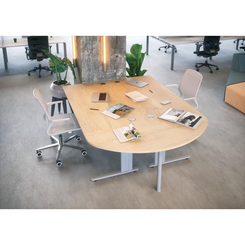 Extension de bureau sur pied cylindrique