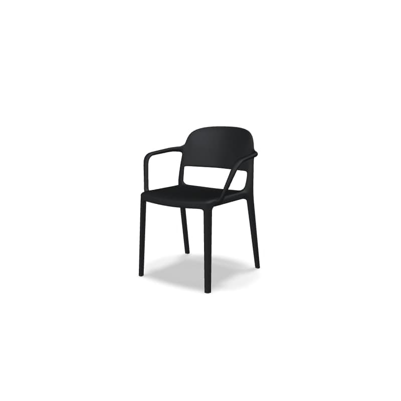Chaise avec accoudoirs BLENDY - noir