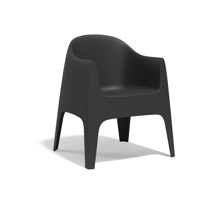 Chaise avec accoudoirs SOLID - noir