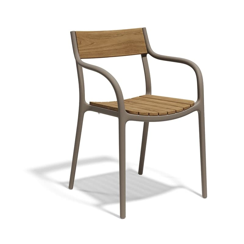 Chaise in & out MADISON WOOD - gris