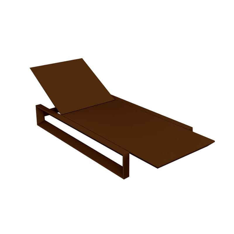 Chaise longue design FRAME - marron