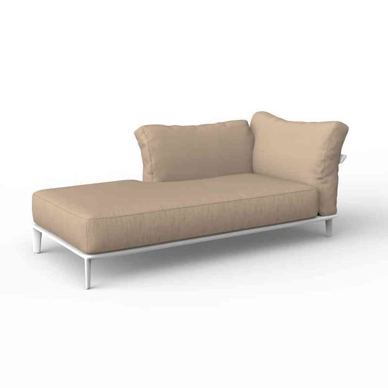 Chaise-longue droite PASADENA - blanc