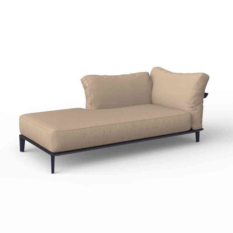 Chaise-longue droite PASADENA - bleu