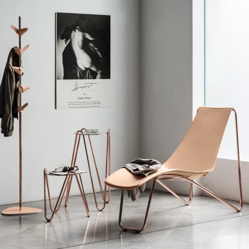 Chaise longue en cuir APELLE - MIDJ