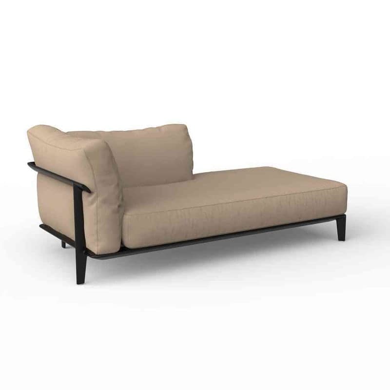 Chaise-longue gauche PASADENA - noir