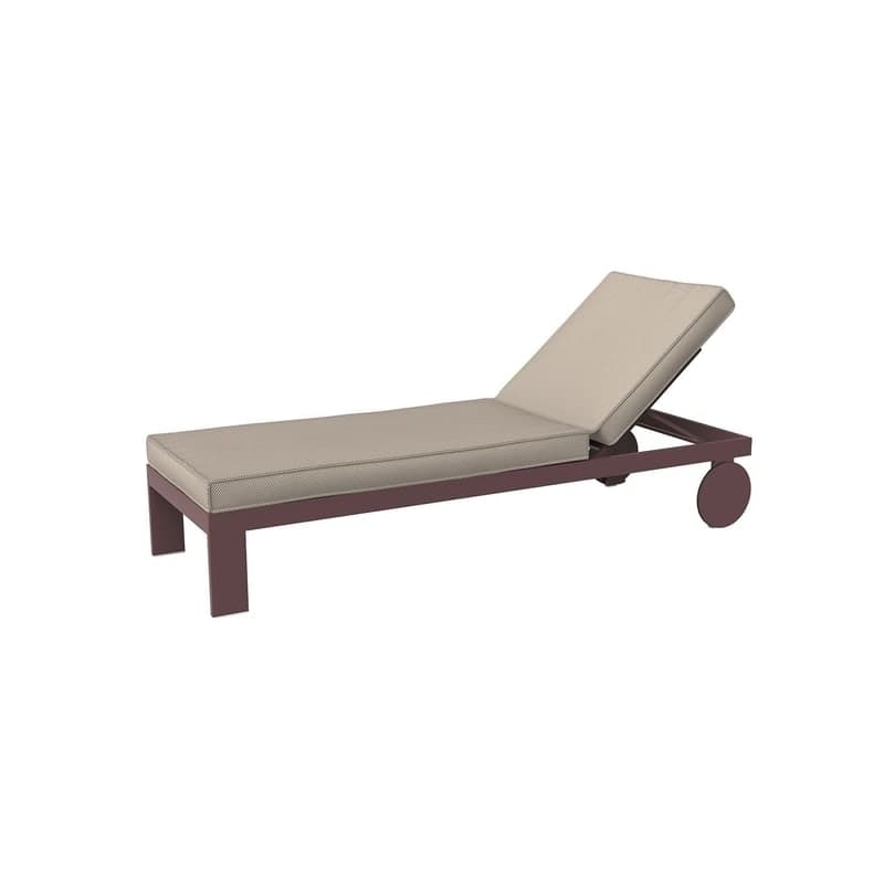 Chaise longue Posidonia - grenat