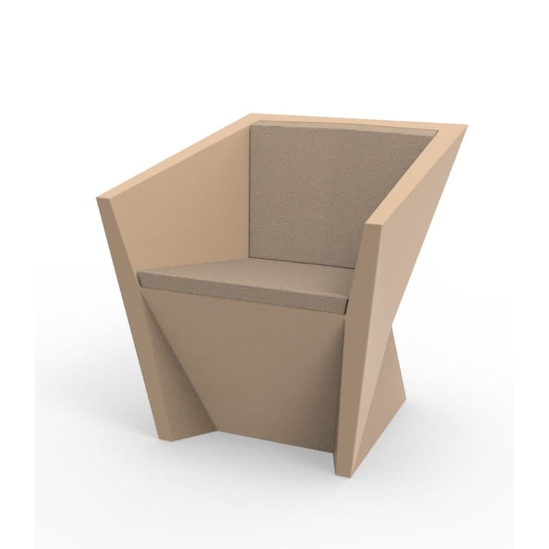 Fauteuil design in & out FAZ - camel