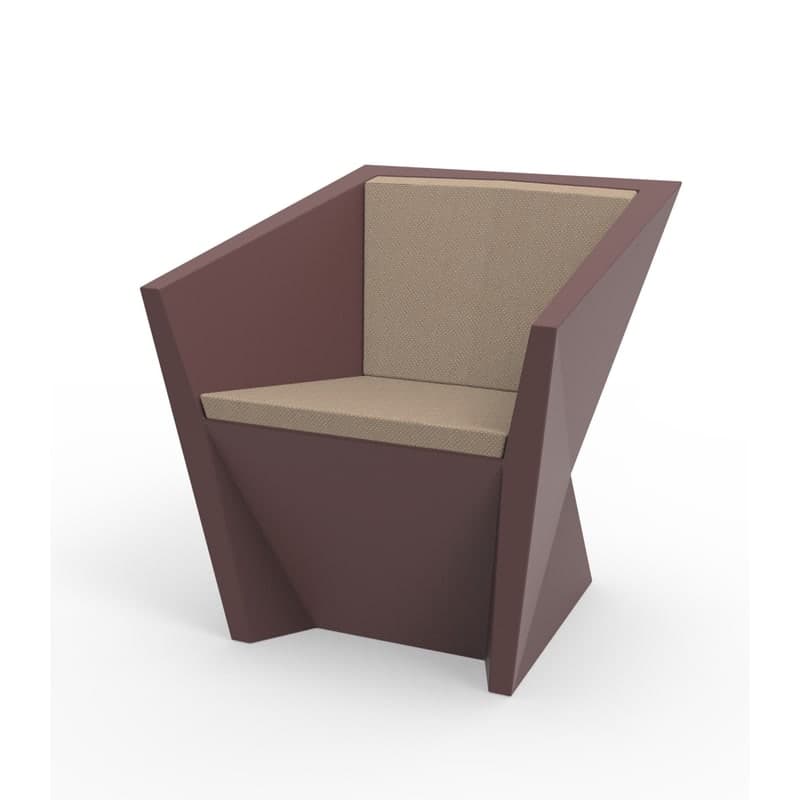 Fauteuil design in & out FAZ - grenat
