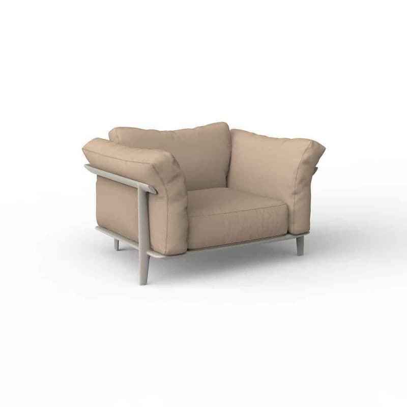 Fauteuil lounge PASADENA - ecru