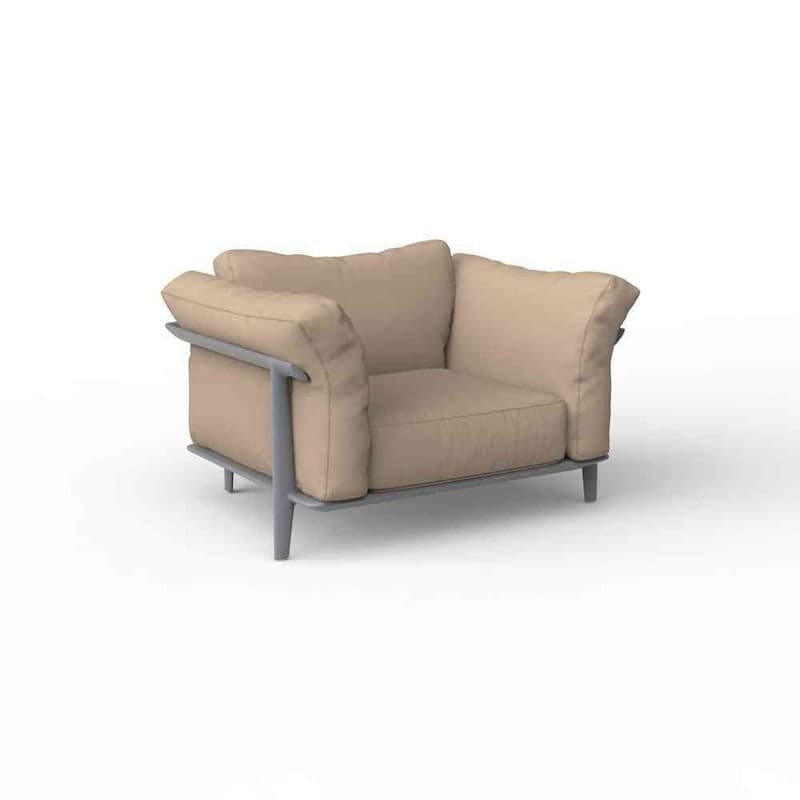 Fauteuil lounge PASADENA - gris