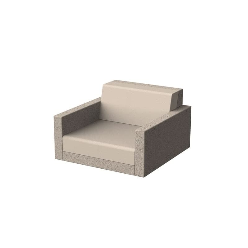 Fauteuil lounge PIXEL - Granit crème