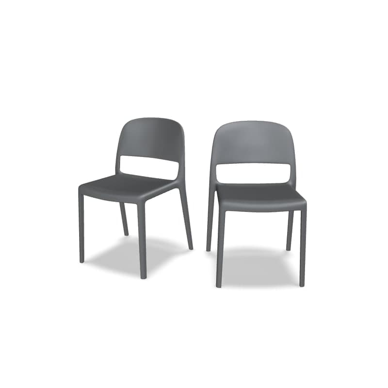 Lot de 2 chaises BLENDY - gris clair