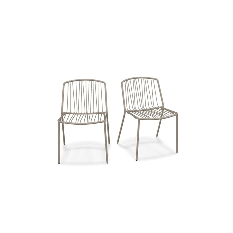 Lot de 2 chaises in & out BRIS - marron