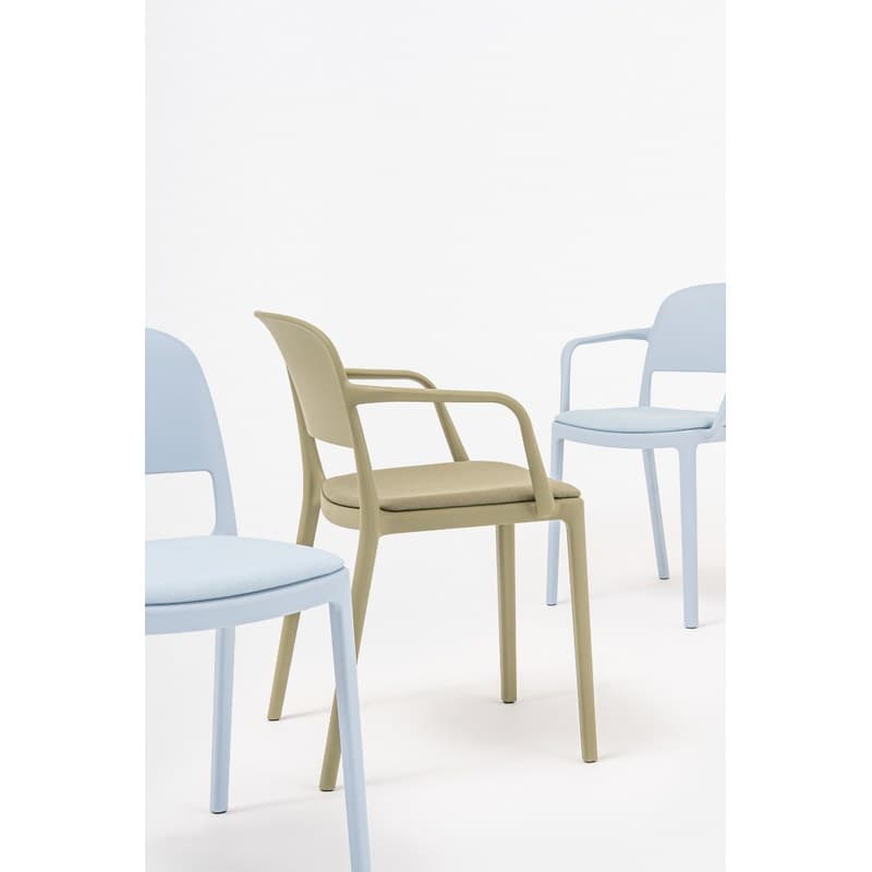 Chaise plastique assise tapissée BLENDY - MDD
