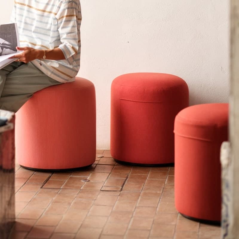 Pouf rond design unicolore CYL