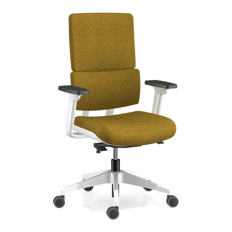 Siège de bureau tapissé base blanche WI-MAX