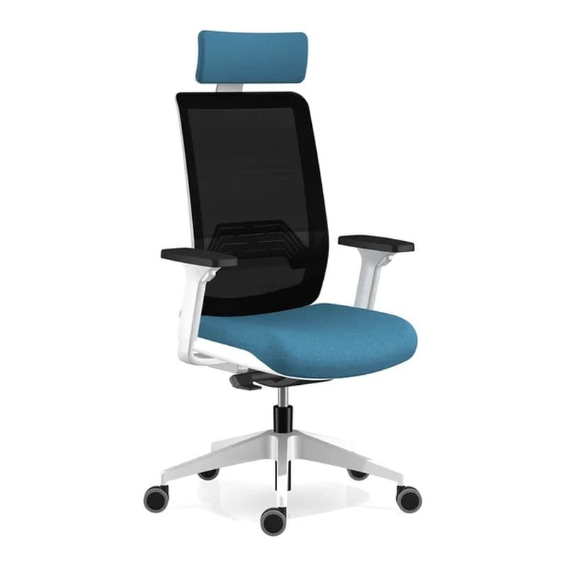 Fauteuil résille blanc avec têtière WI-MAX
