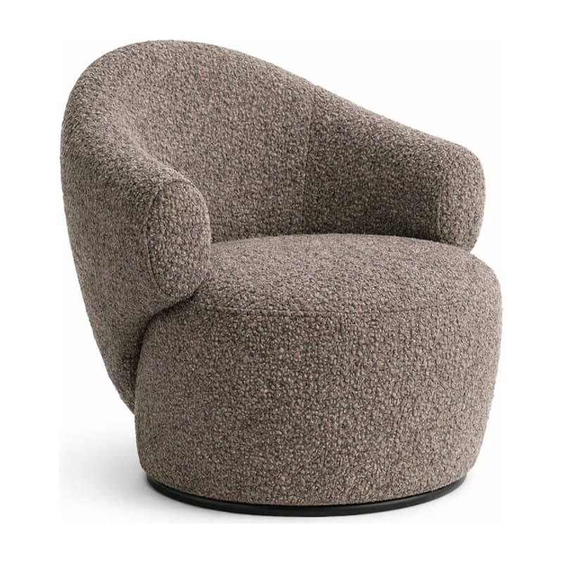 Fauteuil lounge CONVA - bouclette bois