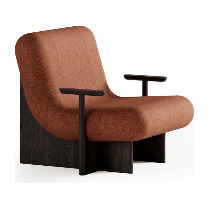 Fauteuil lounge KIVO - chêne ébène