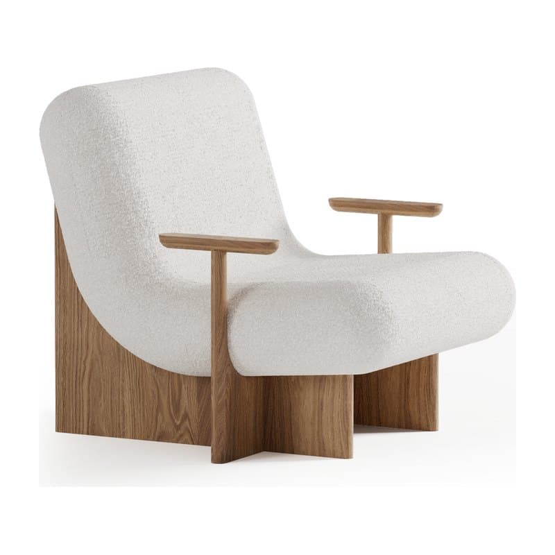 Fauteuil lounge KIVO - chêne naturel