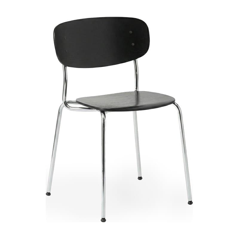 Chaise SPLOT - structure chromée / noir