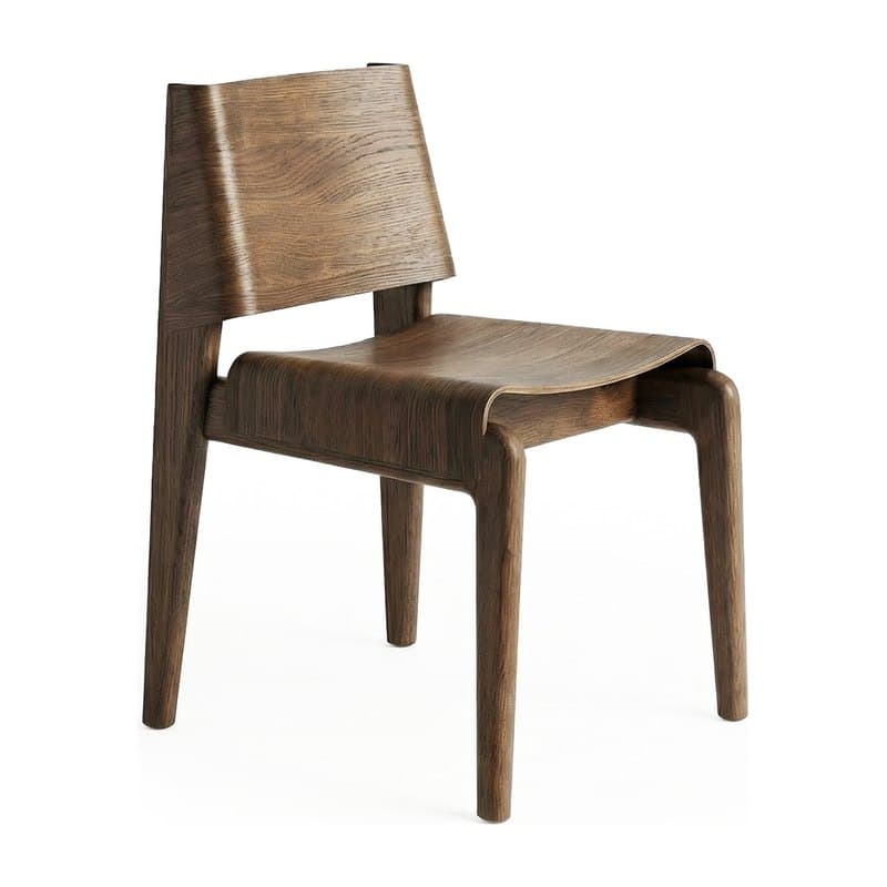 Chaise UNDIA - chêne foncé