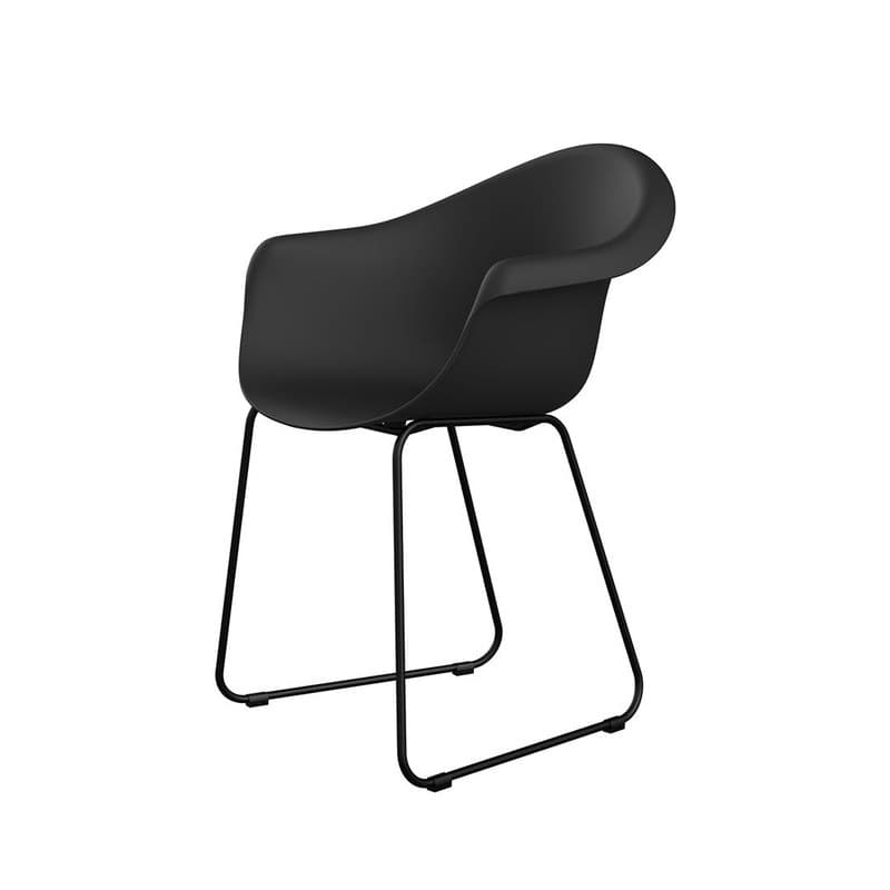 Chaise avec accoudoirs INCASSO - noir